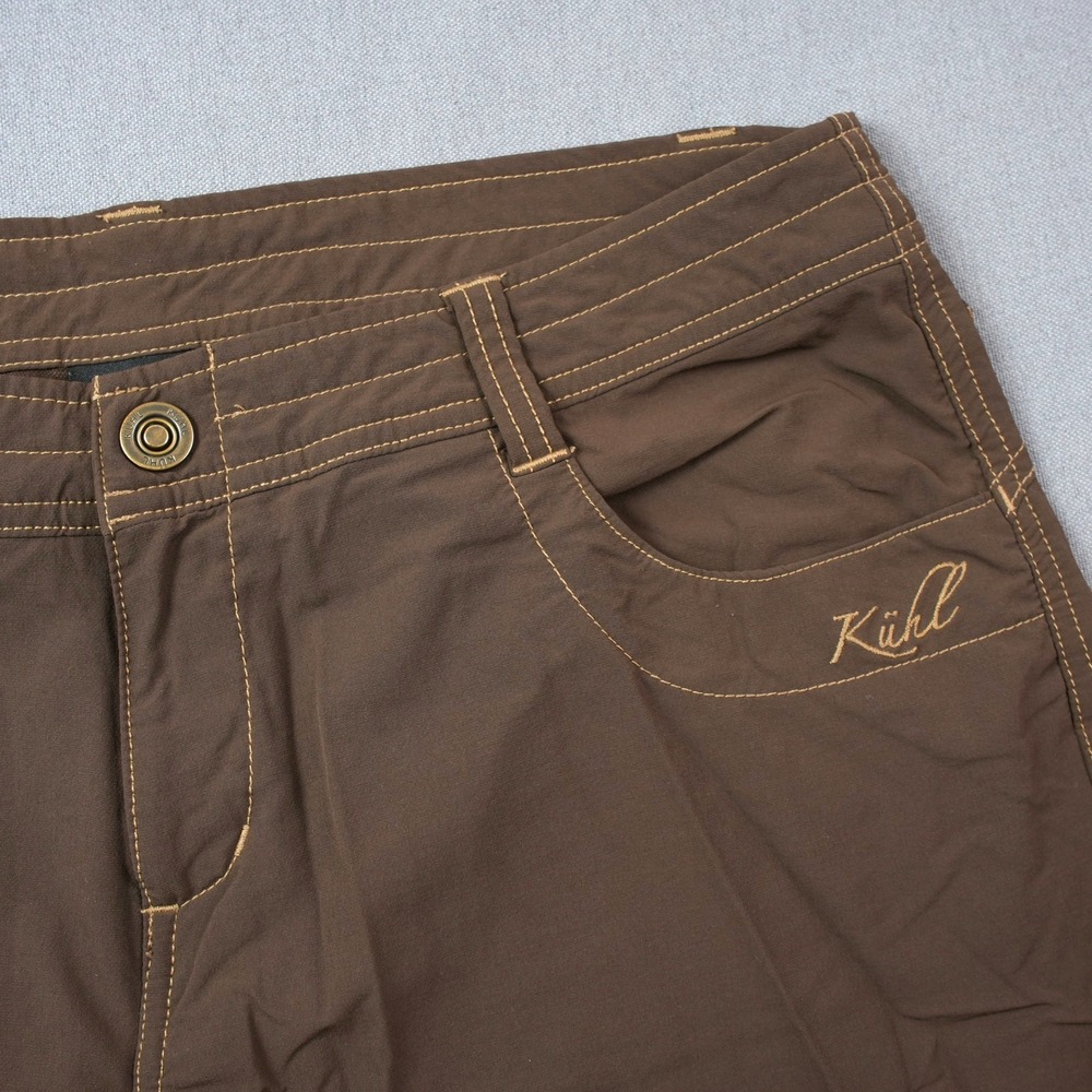 Kuhl Brown Hiking Shorts Womens 12 Outdoor Walking Casual Athleisure 14" inseam